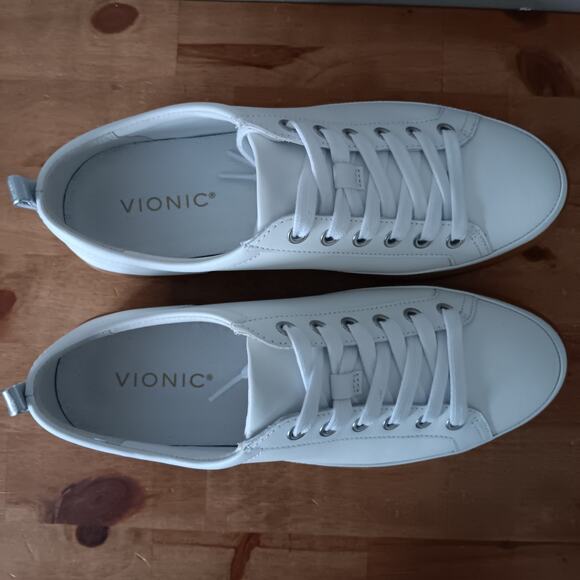 Vionic Winny White Leather Gum Sneaker Women's size 8 Wide NWB - Picture 4 of 10